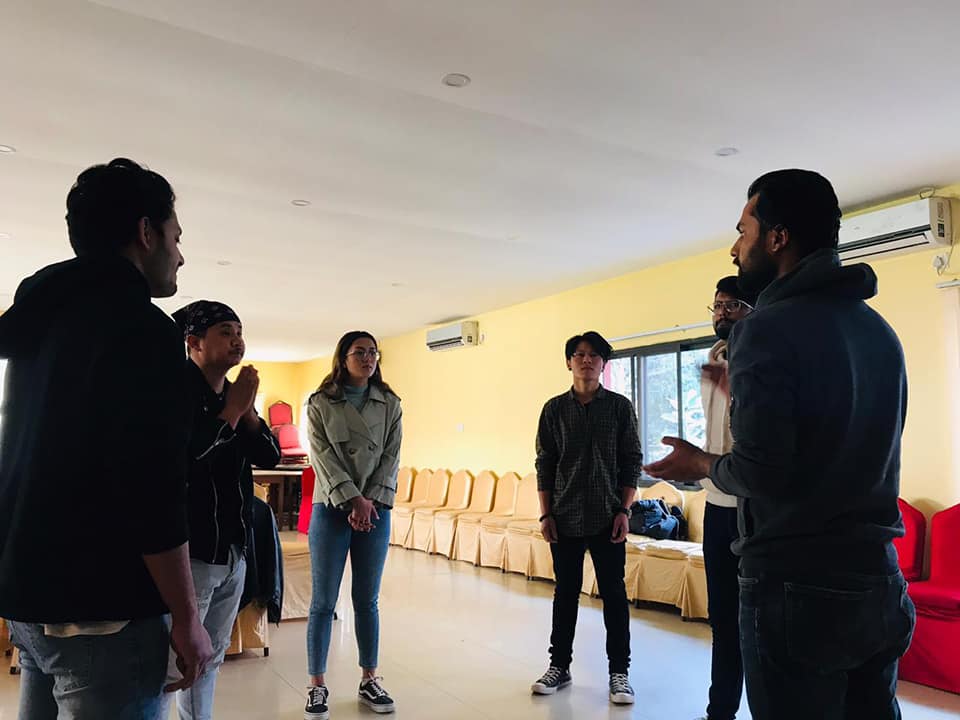 Director giving instructions